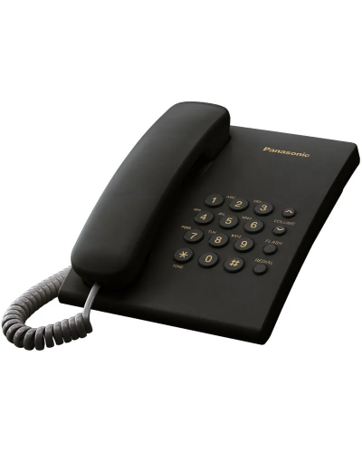 Телефон проводной Panasonic KX-TS2350RUB черный,71179
