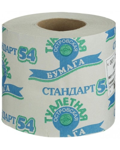 Бумага туалетная 1-сл.ОСТРОВСКАЯ сер 38м, 548838