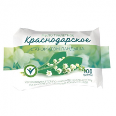 Мыло туалетное 100 г КРАСНОДАРСКОЕ (Меридиан), "Ландыш", 602375