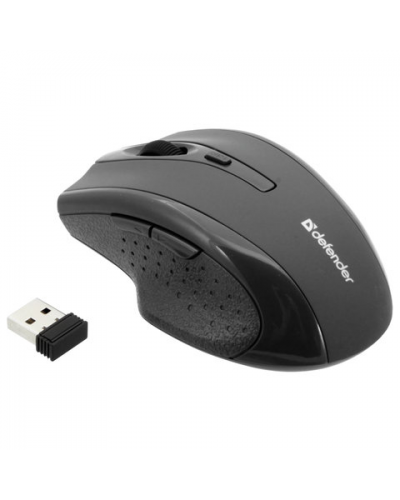 Мышь беспроводная DEFENDER Accura MM-365, 5 кнопок + 1 колесо-кнопка, оптическая, черная, 512861