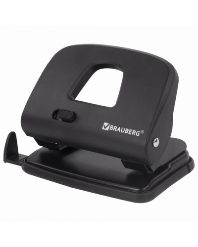 Дырокол BRAUBERG "SX-20", до 20 листов, черный, 229694