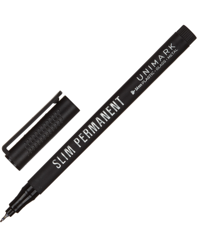 Маркер перманентный BrunoVisconti ДЛЯ CD UNIMARK SLIM черный, 0.4 мм, спиртовой, 22-0028, 1768832
