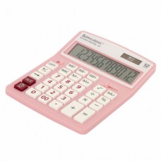 Калькулятор настольный BRAUBERG EXTRA PASTEL-12-PK (206x155 мм), 12 раз, дв. .питание, РОЗОВ. 250487