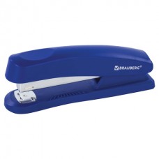 Степлер №24/6, 26/6 BRAUBERG "Standard+", 2-30 листов, полнозагрузочный, синий, 228607