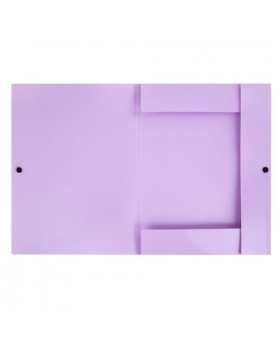 Папка на кнопке пластиковая BRAUBERG "PASTEL", А4, 3 клапана, 600 мкм, цвета ассорти, 272886