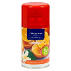 Сменный баллон для освежителя воздуха OfficeClean "Солнечный цитрус", сухое распыление, 250мл 262643