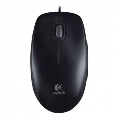 Мышь проводная LOGITECH B100, USB, 2 кнопки + 1 колесо-кнопка, оптическая, черная, 511461