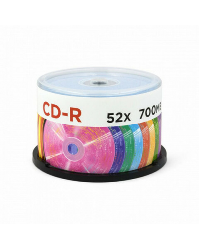 Диски CD-R MIREX Random Color, 700 Мб, 48x, Cake Box (упаковка на шпиле), КОМПЛЕКТ 50 шт., цветные, UL120009A8B