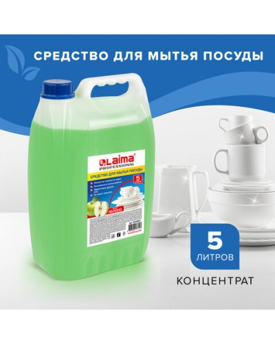Средство для мытья посуды 5 л  Лайма PROFESSIONAL Яблоко 604651