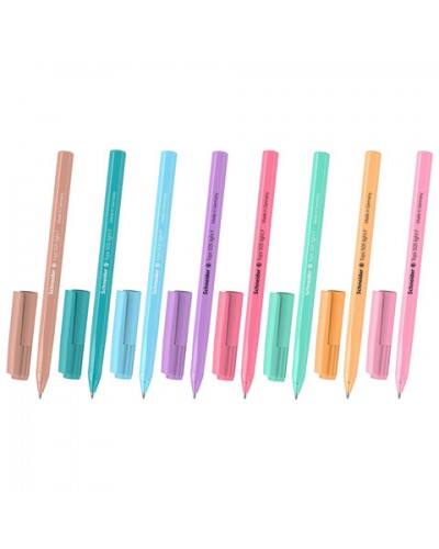 Ручка шариковая SCHNEIDER (Германия) "Tops 505 F" Light Pastel, СИНЯЯ, пастель ассорти, узел 0,8 мм, 150520