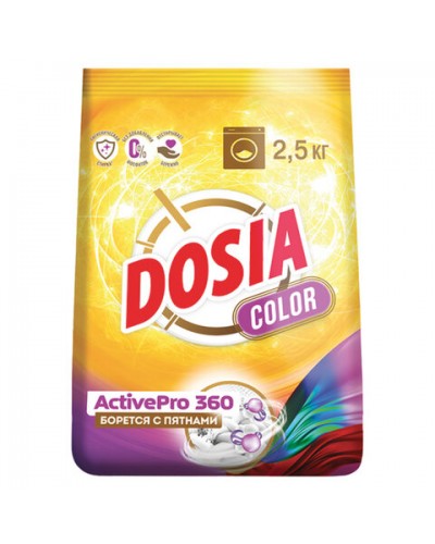 Стиральный порошок для всех типов стирки и тканей 2,5 кг, DOSIA "Optima Color", 3280105