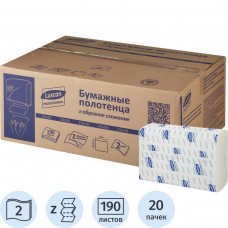 Полотенца бумажные д/дисп. Luscan Professional Zслож2слбелцел190л20пач/уп, 607965