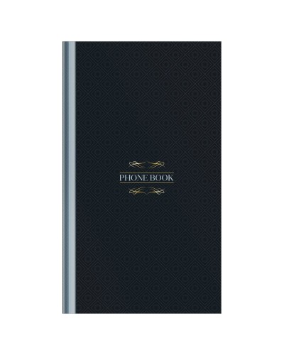 Телефонная книга А5, 80л., 7БЦ, OfficeSpace "Моноколор. Dark", выборочный УФ-лак, с высечкой, 362360, Тк80т_55496