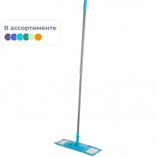 Швабра флаундер 40х10см с насадкой из микрофибры 67-120см HD1027C, 1649036