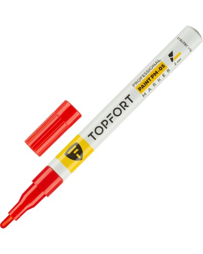 Маркер лаковый TOPFORT Paint 2 мм красный, ZP1101, 1827832