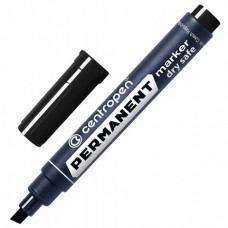 Маркер перманентный CENTROPEN 8516, ЧЕРНЫЙ, скошенный наконечник, 2-5 мм, 5 8516 0112, 151105
