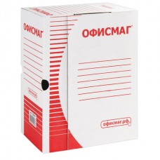 Короб архивный с клапаном А4(260х325 мм),150 мм,до 1400 листов,плотный,микрогофрокартон,БЕЛЫЙ, 123018