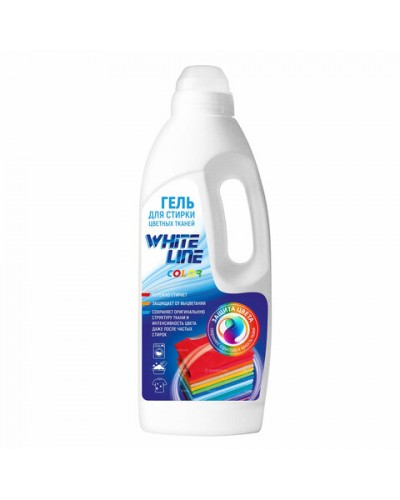Гель для стирки цветных тканей 1 л, WHITE LINE Color, WL-01, 609023