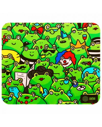 Коврик для мыши CACTUS "Frogs", 300x250x3 мм, CS-MP-D09M, 514114