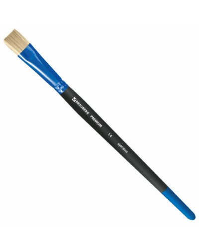 Кисть щетина, плоская № 14, BRAUBERG PREMIUM, 200998
