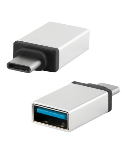Переходник USB-TypeC RED LINE, F-M, для подключения портативных устройств, OTG, серый, 512693
