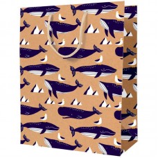 Пакет подарочный 18*23*10см ArtSpace "Whales", крафт, Km_39792, 322233