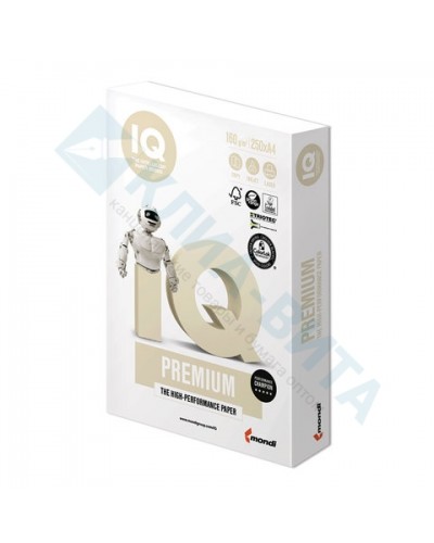 УЦЕНКА Бумага IQ PREMIUM A4, 160г/м, 250 л., 172%