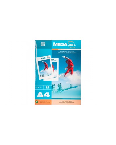 Фотобумага для цв.струй.печ. ProMEGA jet (А4, 200г,глянц)уп. 25л(1457503), 1568572