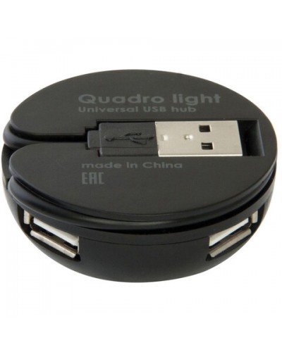 Хаб DEFENDER Quadro Light, USB 2.0, 4 порта, 83201 , 512035