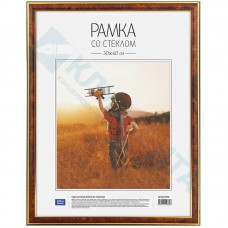 Рамка пластиковая 30*40см, OfficeSpace, №2, темный орех, 267555