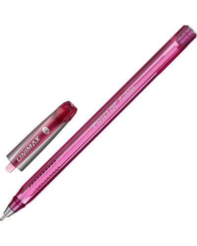 Ручка шариковая неавтоматическая Unimax Trio DC Fashion 1мм, роз,мас,трехг,803427