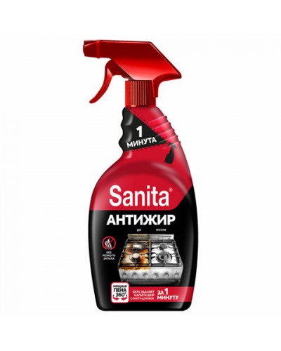 Средство для кухни 500 г, SANITA (Санита) "Спрей 1 минута", распылитель, 1789, 601940