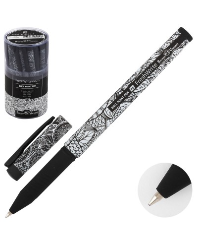 Ручка шариковая,0,7 мм,синий цв.,рифл., прорезин.пласт.корп.,BRUNO VISCONTI,FRESHWRITE TATY,20-0214/29