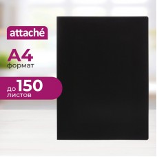 Папка  пружинным механизмом Attache А4 до 150 листов черный (толщина обложки 0.45 мм), 112330