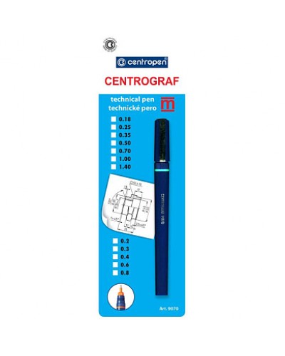 Рапидограф Centropen 0,25мм., блистер, 021097, 890709525/890709625