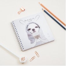 Скетчбук 60л., 150*150 MESHU "Puppy", на гребне, 120г/м2, выборочный лак,337354, MS_44868