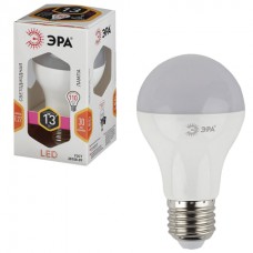 Лампа светодиодная ЭРА, 13 (110) Вт, цоколь E27,белый,30000 ч., LED smdA65\A60-13W-827-E27,452139
