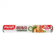 Фольга алюминиевая 29 см х 20 м, в рулоне, PACLAN, 401127,606338