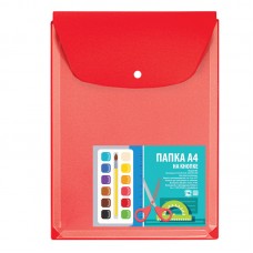Папка на кнопке ДПС А4 с расширением, 300/180мкм, красный, 285303, 2920-102