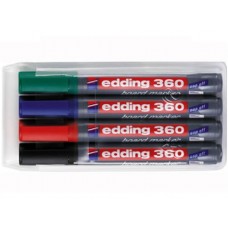 Набор маркеров для белых досок Edding 360, 1,5-3 мм, 4 цвета, блистер,1183294