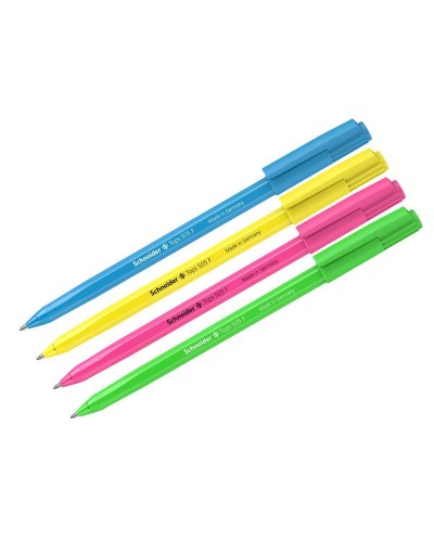 Ручка шариковая Schneider "Tops 505 F Candy" синяя, 0,8мм, корпус неон ассорти,357704,150540