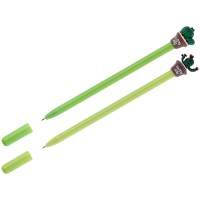 Ручка шариковая MESHU "Cactus" синяя, 0,7мм, корпус ассорти, с топпером,296381