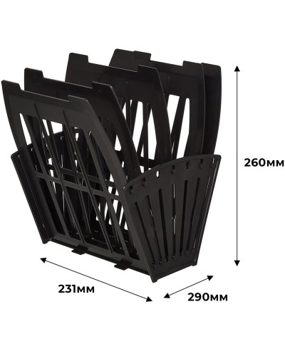 Лоток вертикальный Attache веер 4отделения 5секций черный, 145947
