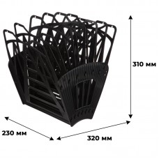 Лоток вертикальный Attache Economy, веер 6отделений, 7секций, черный, 1895782