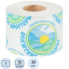 Бумага туалетная 1сл серая втул 75м, 1727242