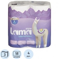 Бумага туалетная Lama 3сл цел 18м 4шт/уп, 1543672