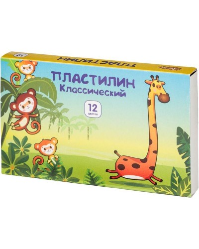 Пластилин №1 School Джунгли 12 цв., 180 гр, 1361919