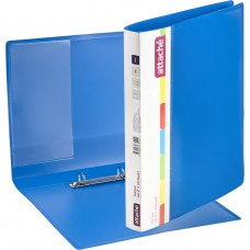 Папка на 2-х кольцах пласт. 25/32мм А4 ATTACHE F502/07 синяя, 34466