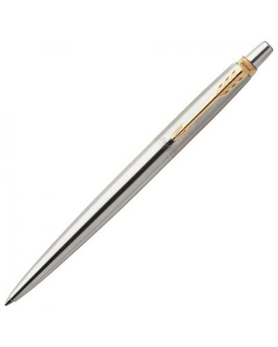 Ручка шариковая PARKER Jotter Essential GT, корп.сереб.металлик, нерж.сталь, позол.дет, 1953182, син