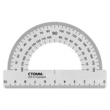 Транспортир 10см, 180° СТАММ, металлический, 368961
